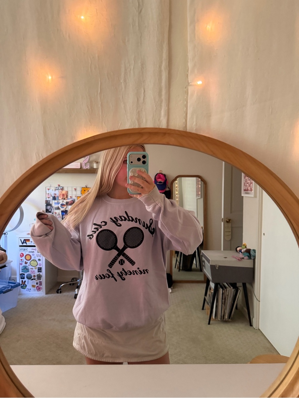 Urban Outfitters oversized purple tennis crewneck